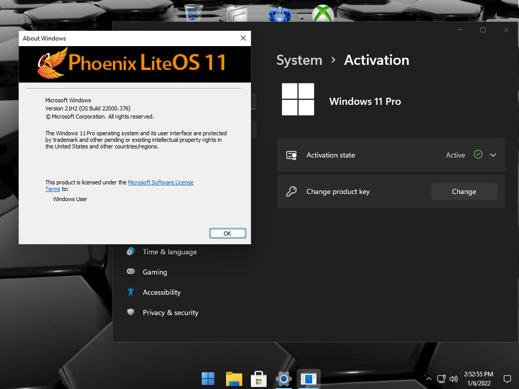 Windows 11 Pro Phoenix Gamer Edition Build 22000.469 LiteOS (x64) Pre-Activated ISO Full Version Download [1.8 GB]